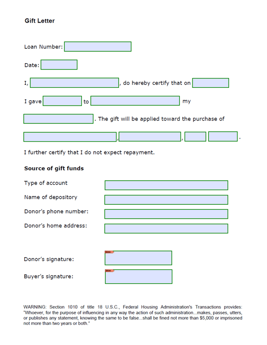 Gift Letter How to use a gift to buy a home